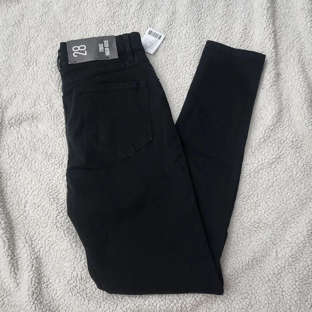BDG Urban Outfitters Twig High-Rise Distressed Black Jeans Stretch - Picture 9 of 9